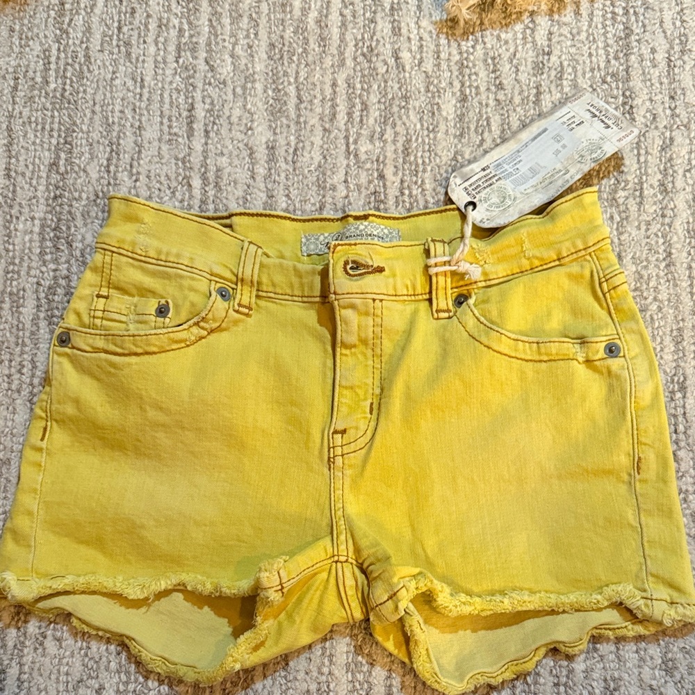 Vibrant Yellow Jean Shorts for Women